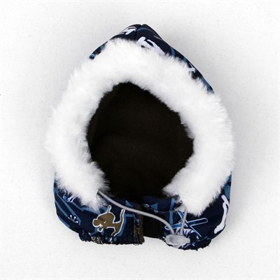 Шапочка зимняя "Эскимос", M-L, плащевка-мех, объем морды 29 см, длина шапки 23 см  микс - фото 2021003
