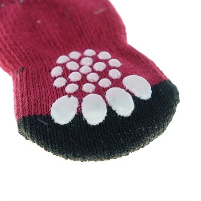 Носки нескользящие, размер S (2,5/3,5 х 6 см), набор 4 шт, микс расцветок для мальчика - фото 2021023