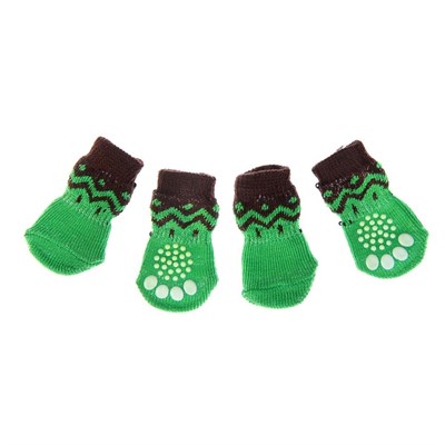 Носки нескользящие, размер S (2,5/3,5 х 6 см), набор 4 шт, микс расцветок для мальчика - фото 2021026