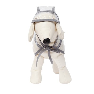 Дождевик с капюшоном для собак OSSO, р. 25 (ДС 25 см), прозрачный, окантовка микс цветов - фото 2021152