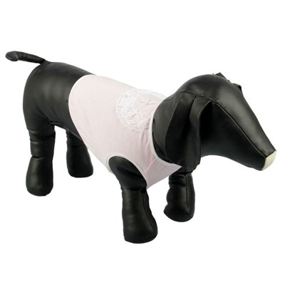 Футболка с кружевом, размер M (ОШ 26 см, ОГ 36 см, ДС 21 см) - фото 2021397