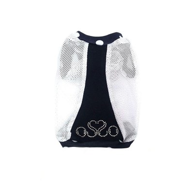 Майка OSSO для собак со стразами из сетки, размер 30 (ДС 24-25 см, ОГ 37-39 см) - фото 2021525