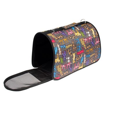 Сумка-переноска каркасная "Кошки", размер S, 36 х 18 х 24 см - фото 2022306