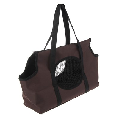 Сумка-переноска на плечо, 37 х 13 х 20 см, ткань ПВХ, коричневый - фото 2022370