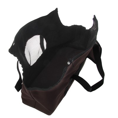 Сумка-переноска на плечо, 37 х 13 х 20 см, ткань ПВХ, коричневый - фото 2022372