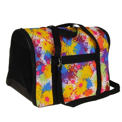 Сумка-переноска FLIP "Принт", размер M, 43 х 27 х 30 см  мис цветов - фото 2022381