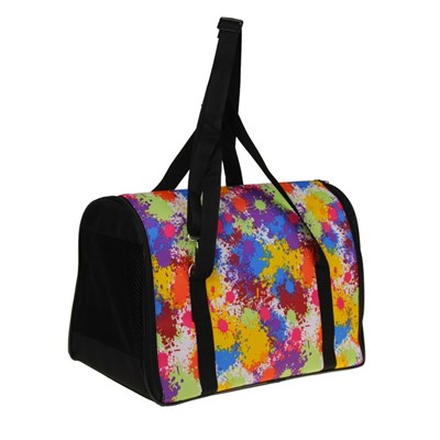 Сумка-переноска FLIP "Принт", размер M, 43 х 27 х 30 см  мис цветов - фото 2022382