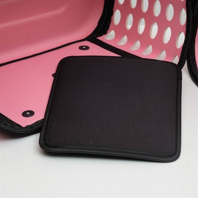 Складная сумка-переноска с отдельным входом, материал EVA, 43,5 х 28 х 33 см, розовая - фото 2022419