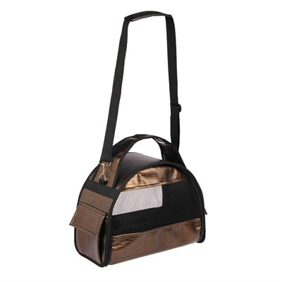 Сумка-переноска №1 полукруглая, 37 х 18 х 25 см, искусственная кожа, коричневая - фото 2022497