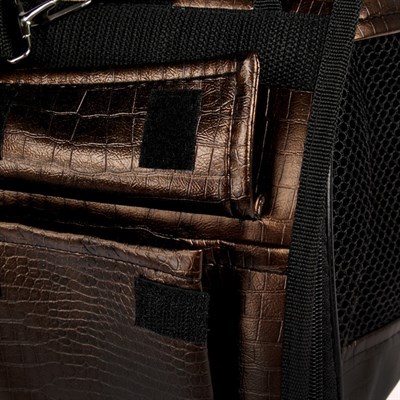 Сумка-переноска №1 полукруглая, 37 х 18 х 25 см, искусственная кожа, коричневая - фото 2022498