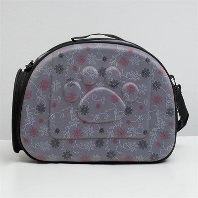 Складная сумка-переноска с отдельным входом, материал EVA, 43,5 х 28 х 33 см, серая - фото 2022548