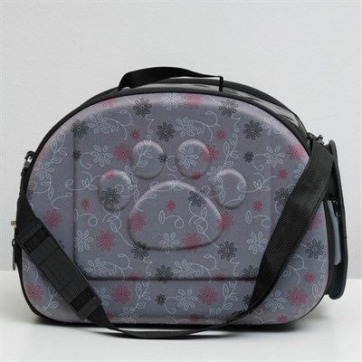 Складная сумка-переноска с отдельным входом, материал EVA, 43,5 х 28 х 33 см, серая - фото 2022550