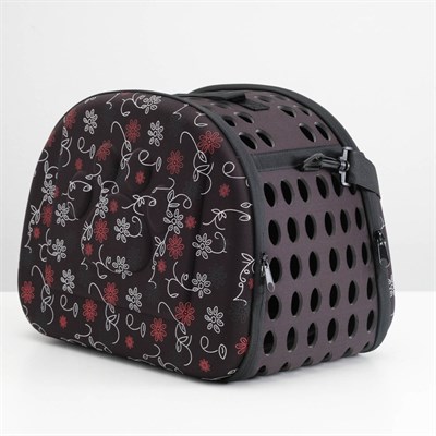 Складная сумка-переноска с отдельным входом, материал EVA, 43,5 х 28 х 33 см, черная - фото 2022679