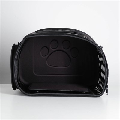 Складная сумка-переноска с отдельным входом, материал EVA, 43,5 х 28 х 33 см, черная - фото 2022686