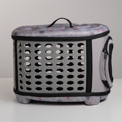 Складная сумка-переноска большая, материал EVA, 42,5 х 37,5 х 29,5 см, серая - фото 2022688