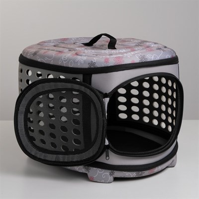 Складная сумка-переноска большая, материал EVA, 42,5 х 37,5 х 29,5 см, серая - фото 2022689