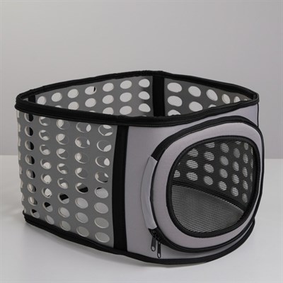 Складная сумка-переноска большая, материал EVA, 42,5 х 37,5 х 29,5 см, серая - фото 2022691