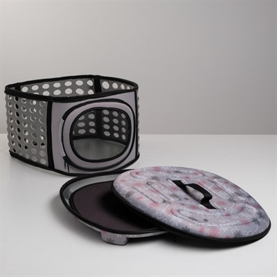 Складная сумка-переноска большая, материал EVA, 42,5 х 37,5 х 29,5 см, серая - фото 2022692