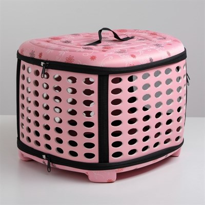 Складная сумка-переноска большая, материал EVA, 42,5 х 37,5 х 29,5 см, розовая - фото 2022701