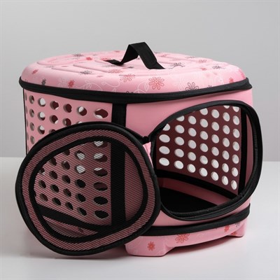 Складная сумка-переноска большая, материал EVA, 42,5 х 37,5 х 29,5 см, розовая - фото 2022702