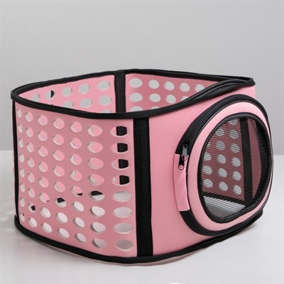 Складная сумка-переноска большая, материал EVA, 42,5 х 37,5 х 29,5 см, розовая - фото 2022704