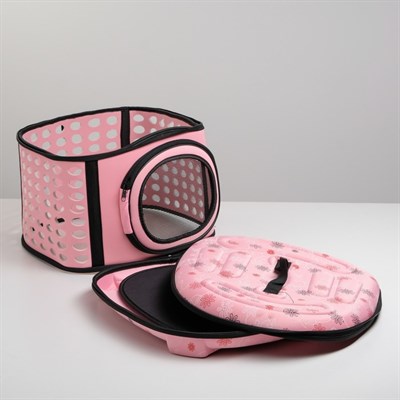 Складная сумка-переноска большая, материал EVA, 42,5 х 37,5 х 29,5 см, розовая - фото 2022706