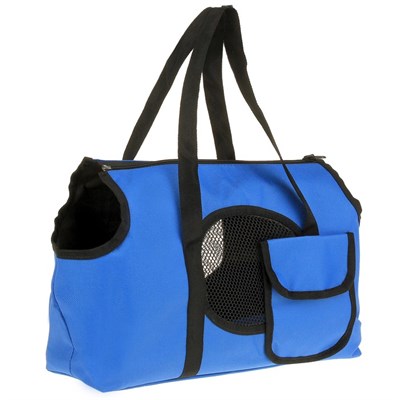 Сумка-переноска на плечо, 37 х 13 х 20 см, ткань ПВХ, синяя - фото 2022724