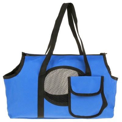 Сумка-переноска на плечо, 37 х 13 х 20 см, ткань ПВХ, синяя - фото 2022725