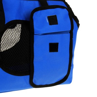 Сумка-переноска на плечо, 37 х 13 х 20 см, ткань ПВХ, синяя - фото 2022728