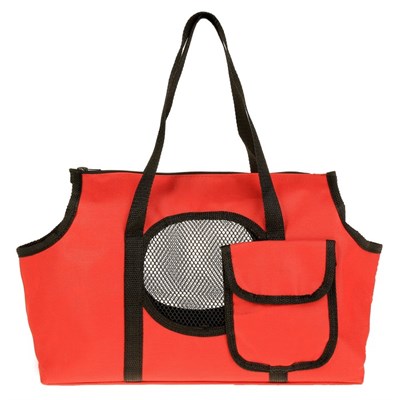 Сумка-переноска на плечо, 37 х 13 х 20 см, ткань ПВХ, красная - фото 2022731