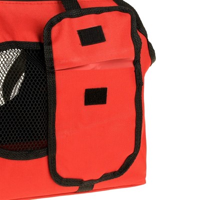 Сумка-переноска на плечо, 37 х 13 х 20 см, ткань ПВХ, красная - фото 2022734