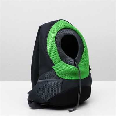 Рюкзак для переноски животных с креплением на талию, 31 х 15 х 39 см, зеленый - фото 2022736