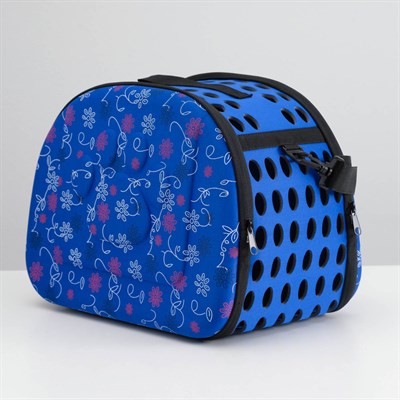 Складная сумка-переноска с отдельным входом, материал EVA, 43,5 х 28 х 33 см, синяя - фото 2022755