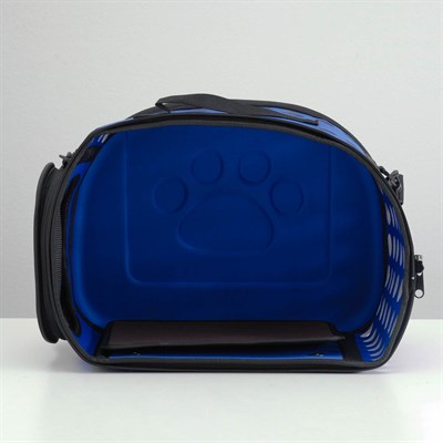 Складная сумка-переноска с отдельным входом, материал EVA, 43,5 х 28 х 33 см, синяя - фото 2022763