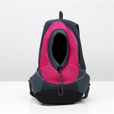 Рюкзак для переноски животных с креплением для ошейника, 35 х 15 х 43 см, микс цветов - фото 2022777
