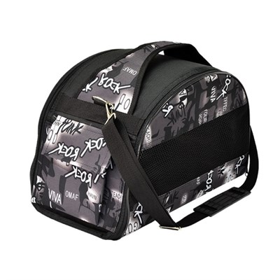 Сумка-переноска Зооник средняя полукруглая с кармашками,  40 х 21 х 25 см, микс цветов - фото 2022814