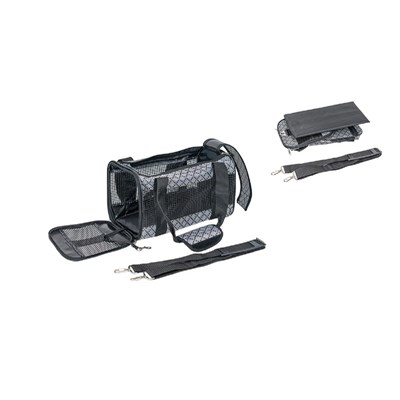 Сумка-переноска "Тайфун" складная, каркасная, с ремнем, 42 х 26 х 25 см, нейлон, микс - фото 2022844