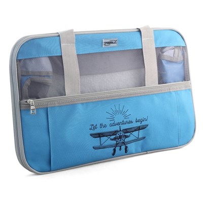 Сумка-переноска "Техно" для животных, 50 х 26 х 30 см, голубая - фото 2022916