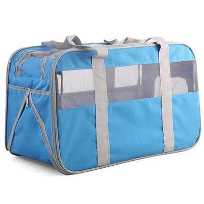 Сумка-переноска "Техно" для животных, 50 х 26 х 30 см, голубая - фото 2022917