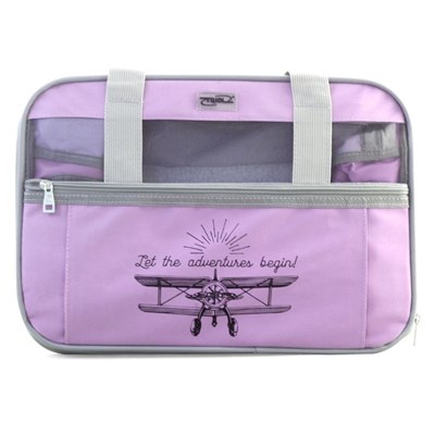 Сумка-переноска "Техно" для животных, 40 х 25 х 28 см, сиреневая - фото 2022921