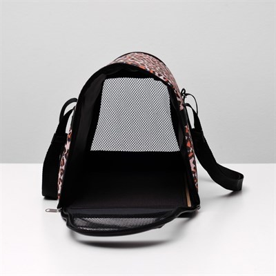 Сумка-переноска для животных раскладная, нейлон, 43 х 26 х 28 см, микс расцветок - фото 2022973