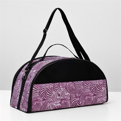 Сумка-переноска для животных раскладная полукруглая, нейлон, 41 х 20 х 23 см, микс расцветок - фото 2022981