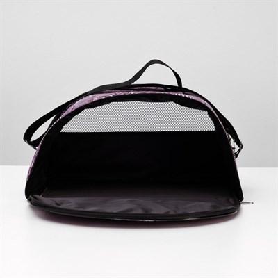 Сумка-переноска для животных раскладная полукруглая, нейлон, 41 х 20 х 23 см, микс расцветок - фото 2022983