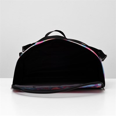 Сумка-переноска для животных раскладная полукруглая, нейлон, 44 х 22 х 25 см, микс расцветок - фото 2022988