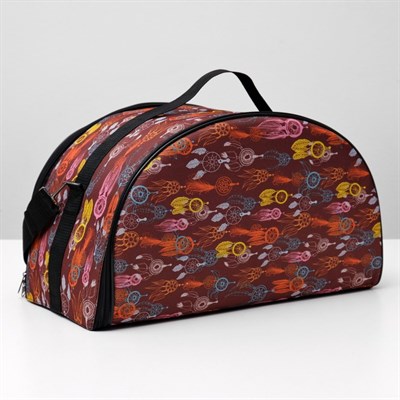 Сумка-переноска для животных раскладная полукруглая, нейлон, 48 х 25 х 28 см, микс расцветок - фото 2022992