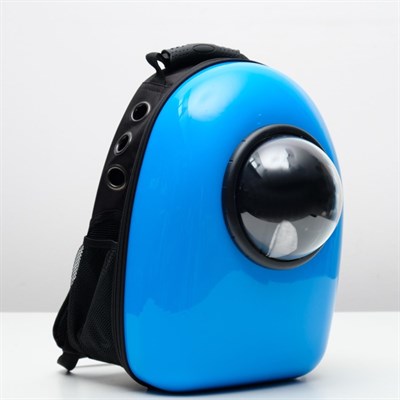 Рюкзак-переноска 30 х 24 х 42 см, пластик, голубой - фото 2022997