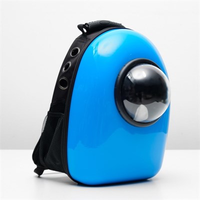 Рюкзак-переноска 30 х 24 х 42 см, пластик, голубой - фото 2022998