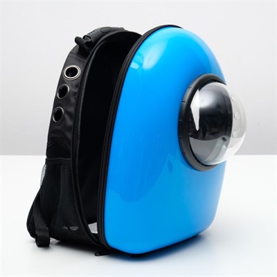 Рюкзак-переноска 30 х 24 х 42 см, пластик, голубой - фото 2023004