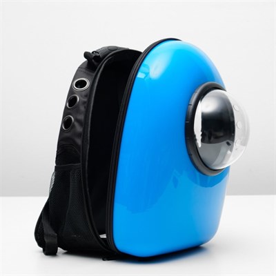 Рюкзак-переноска 30 х 24 х 42 см, пластик, голубой - фото 2023005