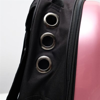 Рюкзак-переноска 30 х 24 х 42 см, пластик, розовый - фото 2023017